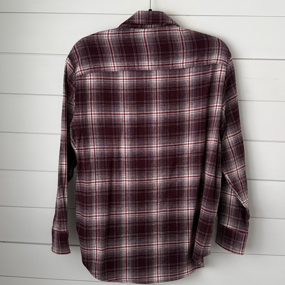 Old Navy Red Plaid Boyfriend Shirt - Picture 3 of 3